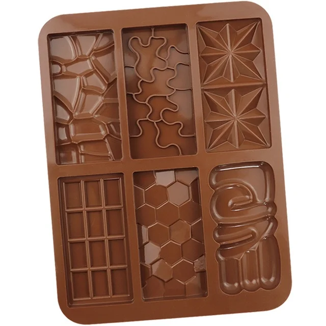 Valentine's Day Rose Flower Chocolate Bar Mold Cake Silicone Cookie Cupcake  Molds Soap Mould DIY Rectangle Square Chocolate mold