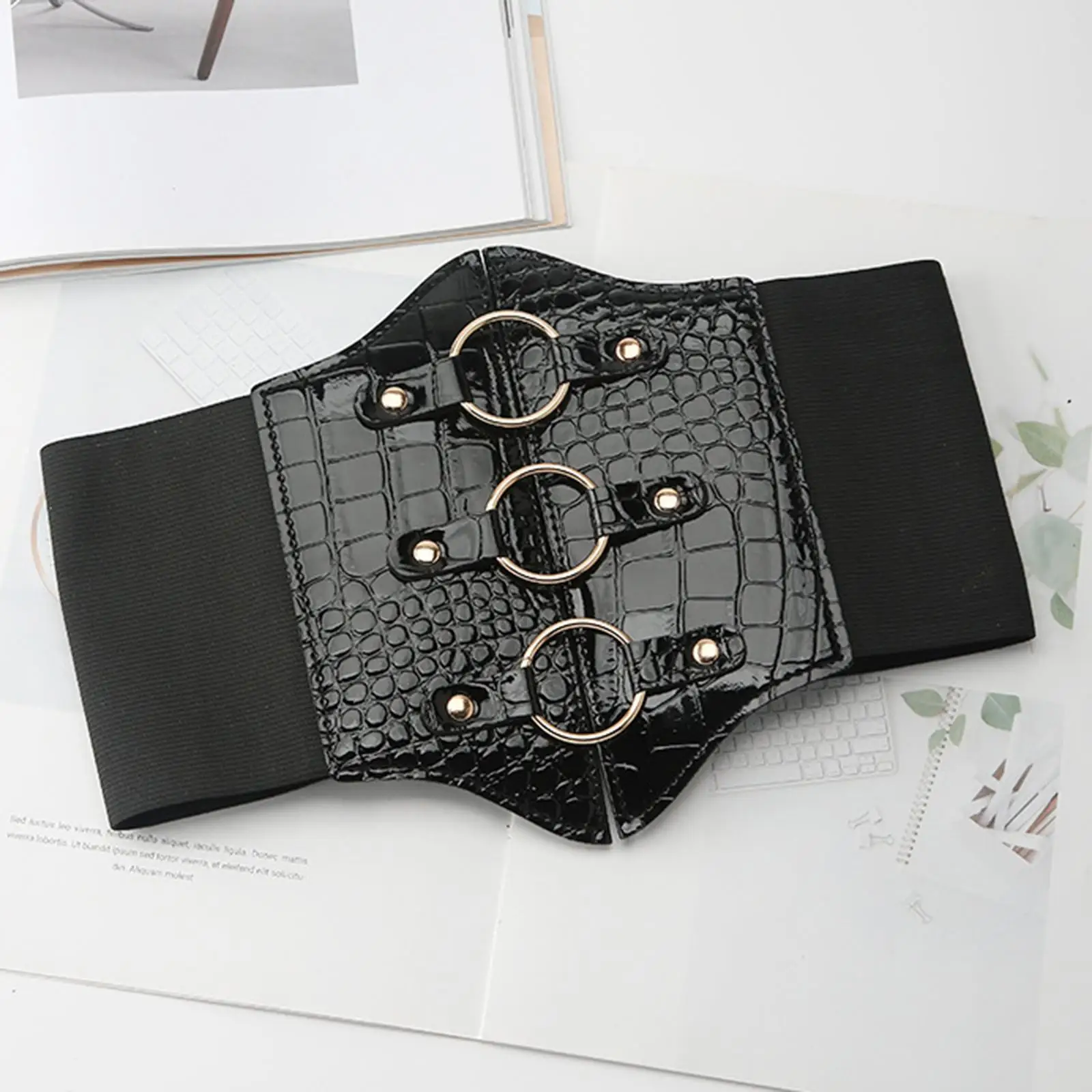Retro Style Women Charm Waistband Wide High Waist Body Link Belts Ladies Coat Cincher Jewelry Belt for Dresses Party Cosplay