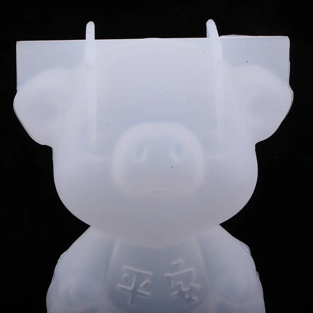 3D Cute Pig Silicone Jewelry Making , Resin Silicone  Polymer Clay, Epoxy Resin Casting  Handmade Decorative  Flower 