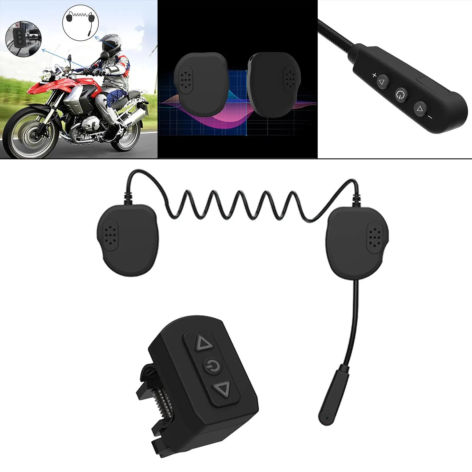 Motorbike with Remote Bluetooth Helmet Headphone Speakers Easy Wear Take Off