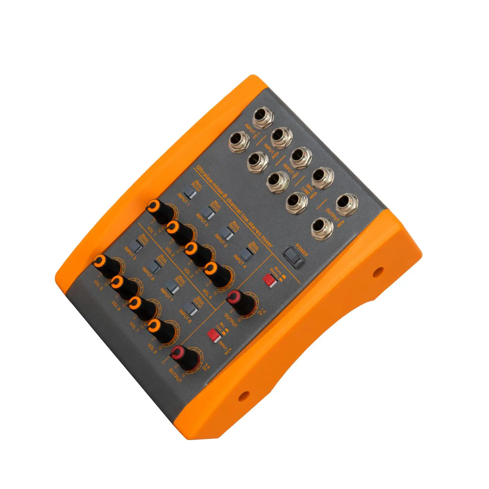 Audio Mixer Compact Mixer DC 5V Compact Stereo Mixer Professional 6.35mm Interface Line Mixer for Guitars Studio Recording Bars