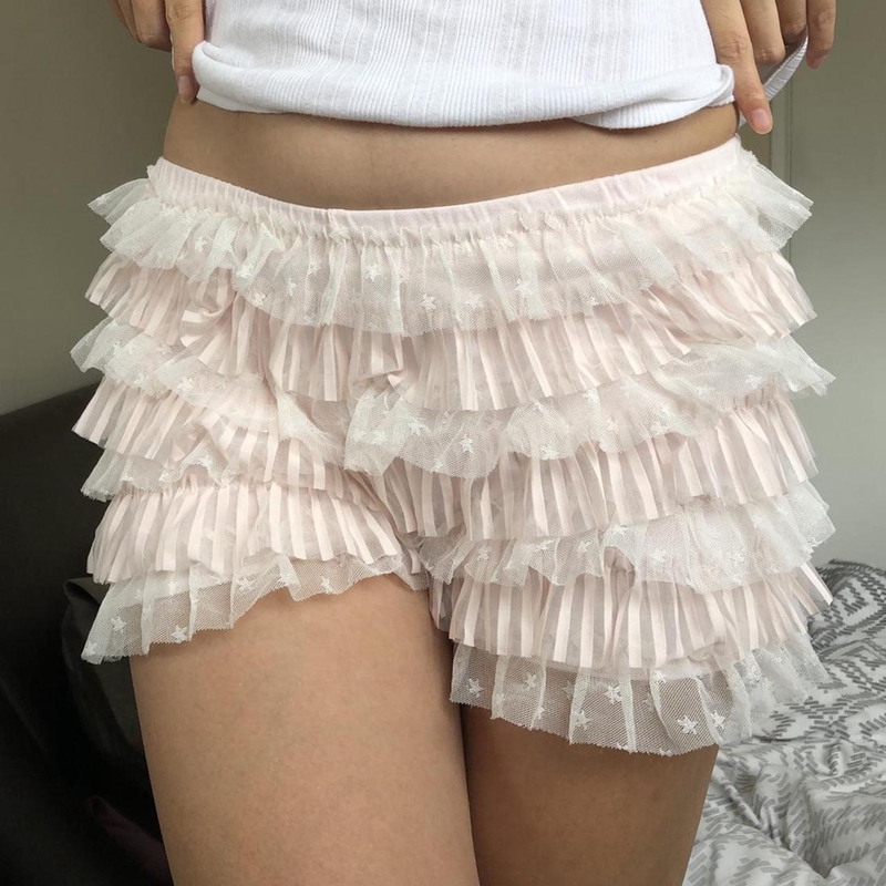 feminino, kawaii, multi camadas, babados, bloomers, fantasia de fada, retrô, kawaii, Y2K