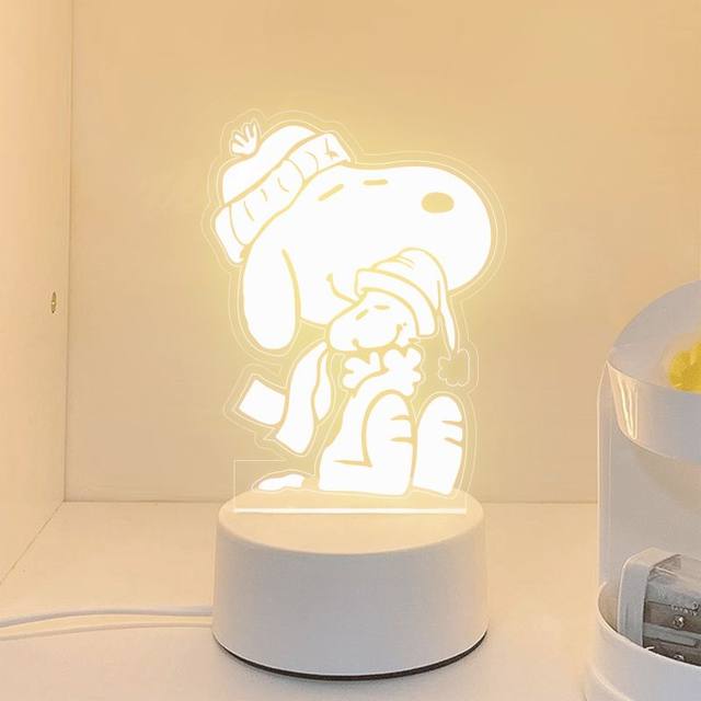 Snoopy Acrylic LED Night Lights 3D Lamp Child Night Light Led for