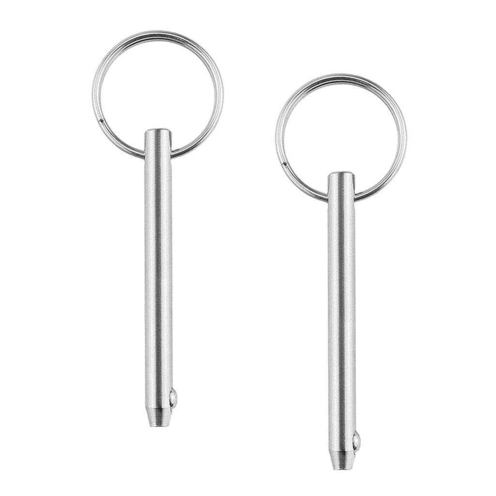 2 pieces   pins with ball lock, 316 stainless steel, 5 x 76mm