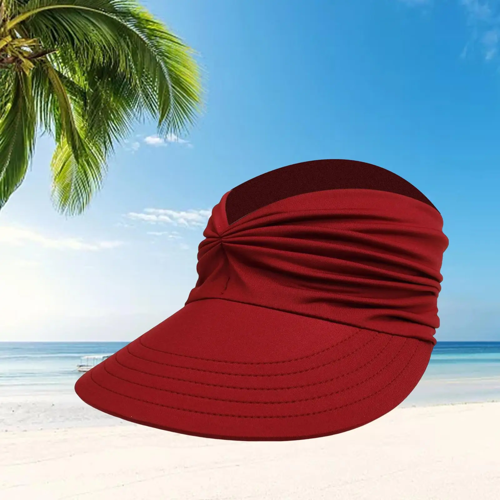Hollow Top Hats Curly Hair Messy Bun Women Sun Visor Hat for Outdoor