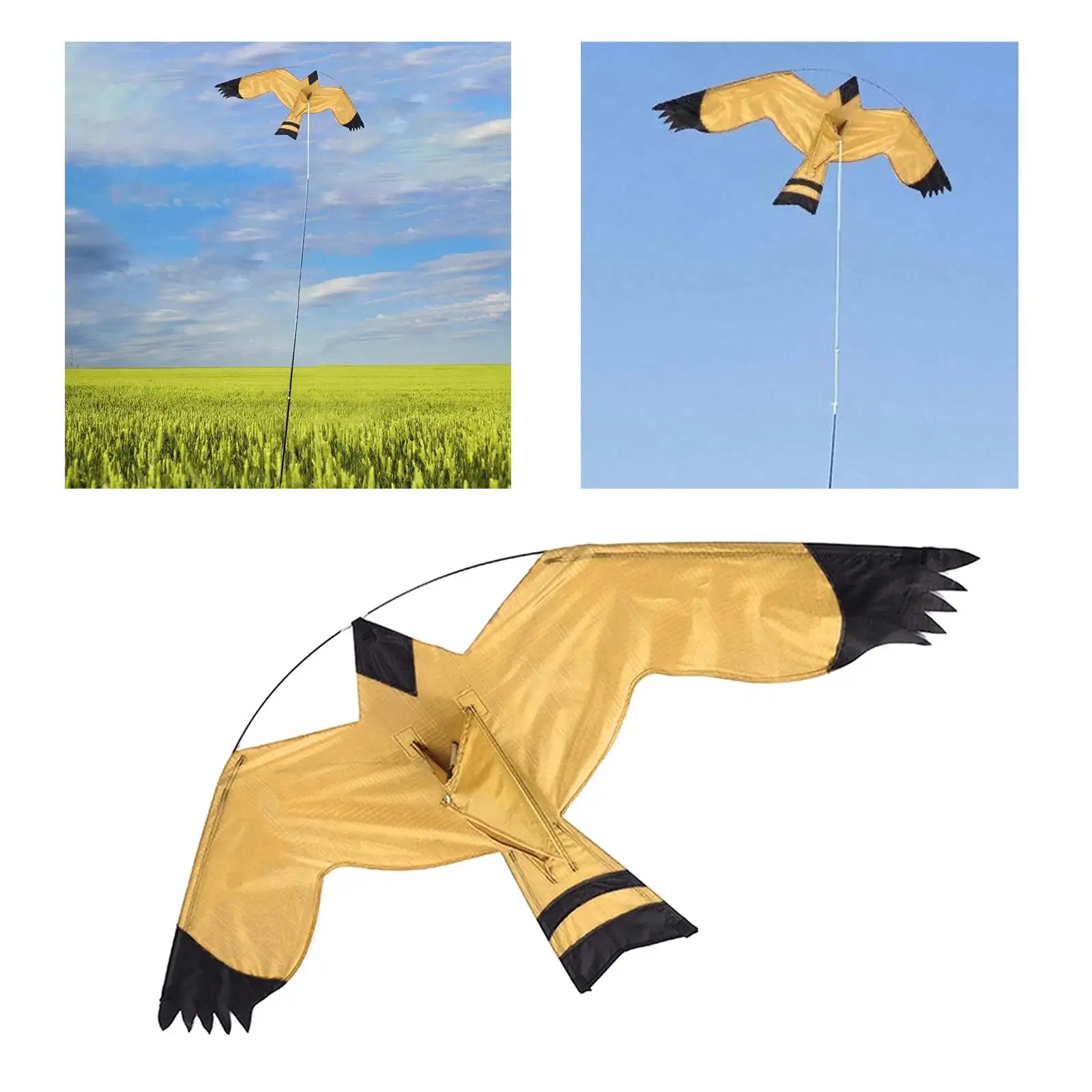 Lifelike Durable Bird Repelling Eagle Kite Scarer Repeller Flying Emulation for Garden Yard Farming Protector Guard