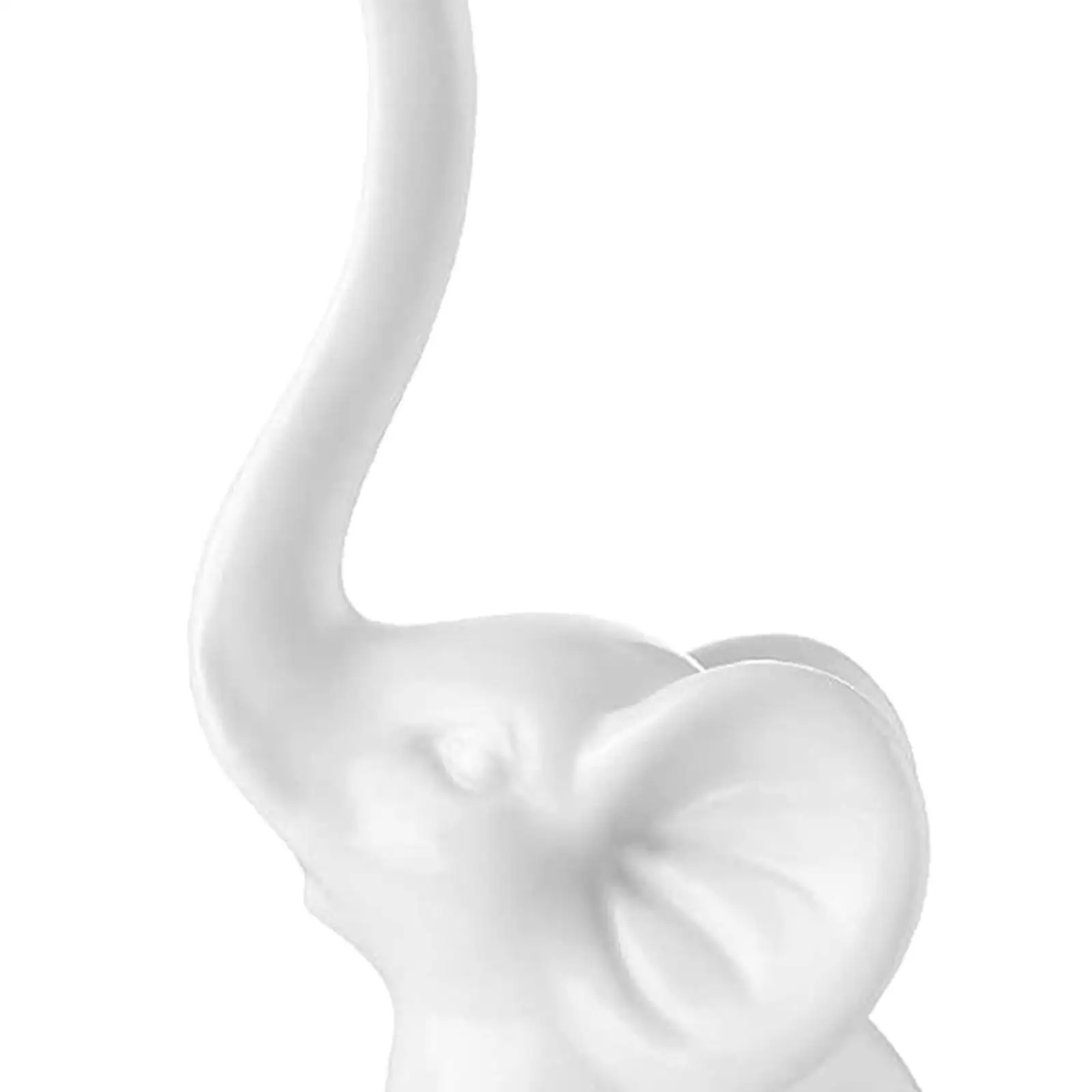 Porcelain Elephant Statue Ring Holder Small and Cute Multipurpose Adorable Height 4.72inch for Dressing Table Lightweight