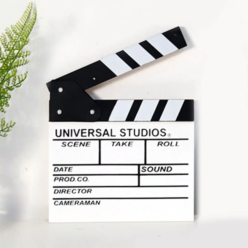 White Wooden Movie Clap Board Film Clapboard Photography Props Ornaments