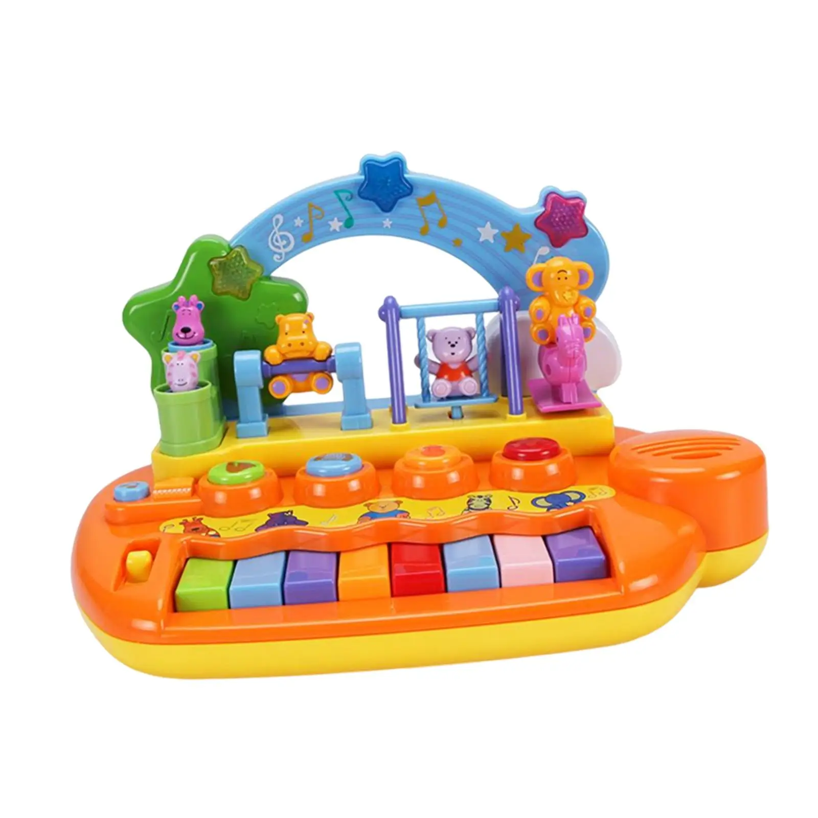 Portable Musical Piano Toy Early Education Activity Toy for Boys Toddlers