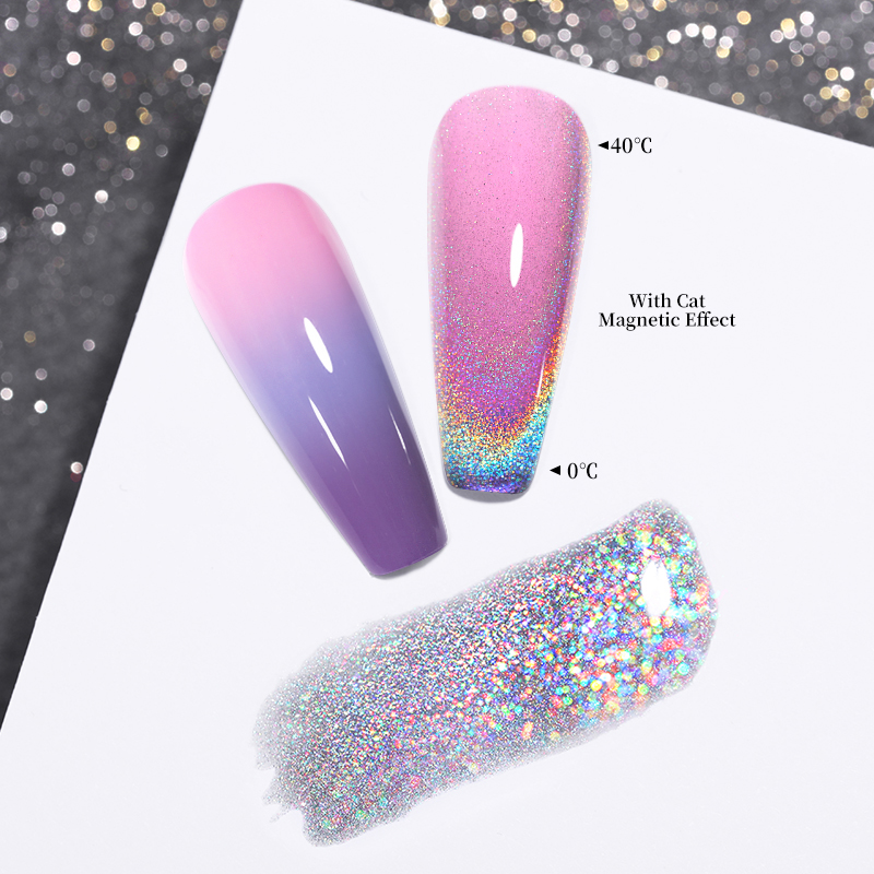 Description Picture 6 of itemBORN PRETTY Thermal Omnipotent Magnetic Gel Polish Temperature Color Changing Cat Magnet Soak Off Semi Permanent Holo Varnish