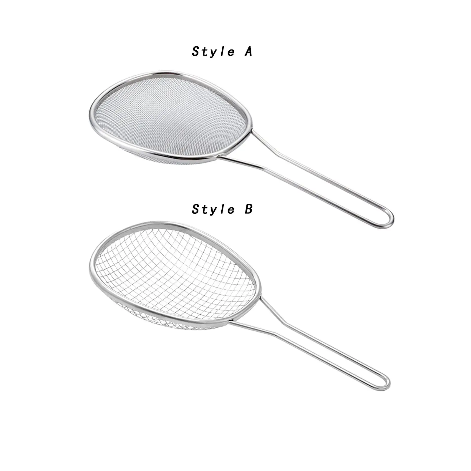 Stainless Steel Mesh Kitchen Strainer with Handle Tea Coffee Juice Strainer for Tea Powdered Sugar Sifting Flour Juice Vegetable
