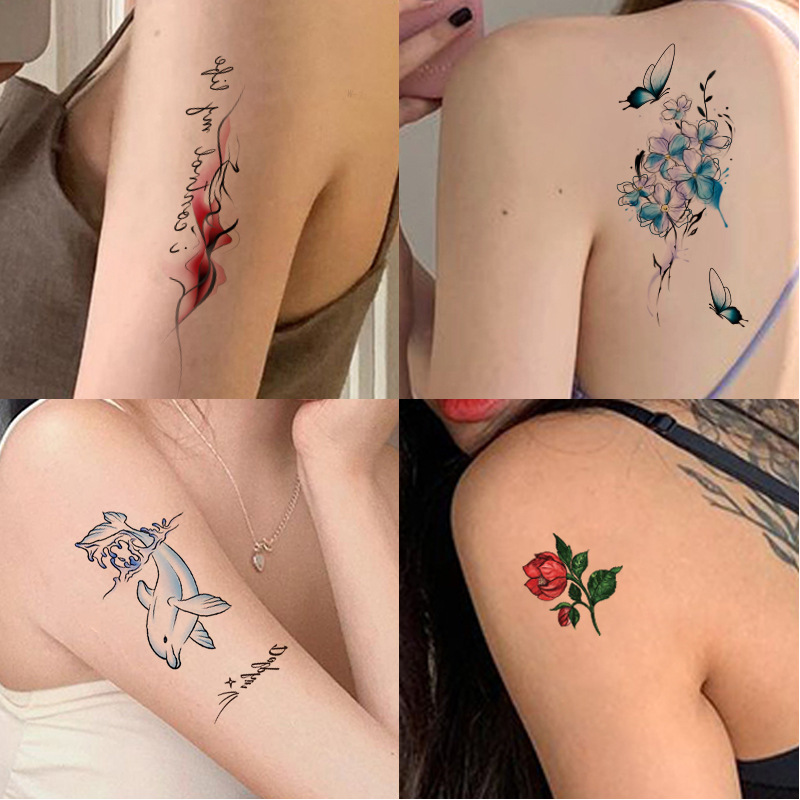 Best of 21 Different Styles Cartoon Tattoo Stickers Waterproof Temporary Sketch Flower Simple Tattoo Sticker For Women Man Reviews & Tips