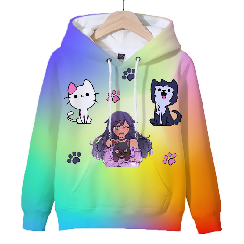 Title 20, Sweat à capuche imprimé Aphmau pour enfants, je...