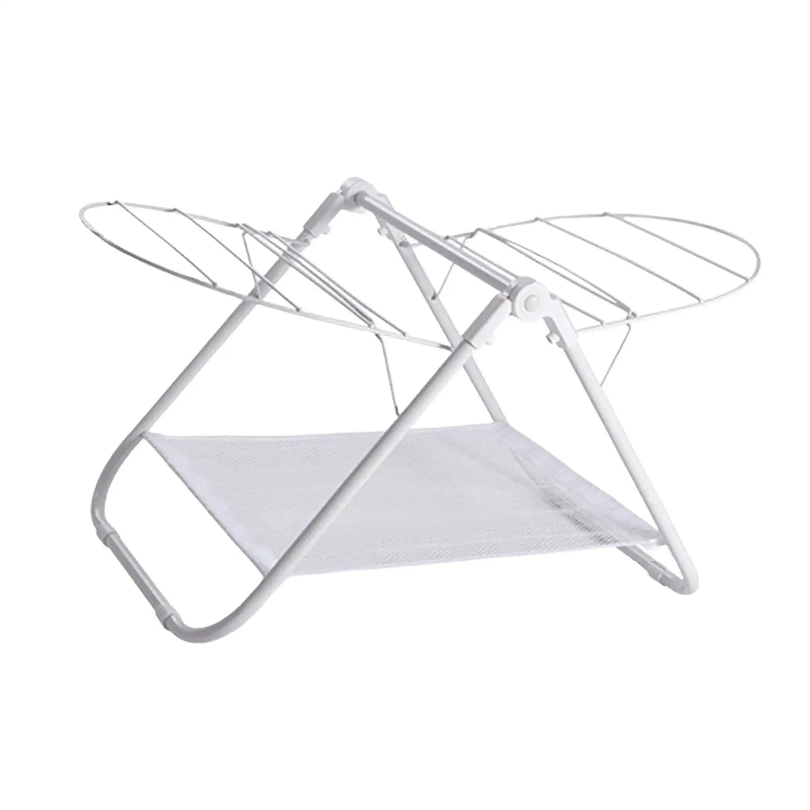 Collapsible Clothes Drying Rack Stainless Steel Durable Large Gullwing Drying Rack for Pillow Linens Towel Quilt Indoor Outdoor