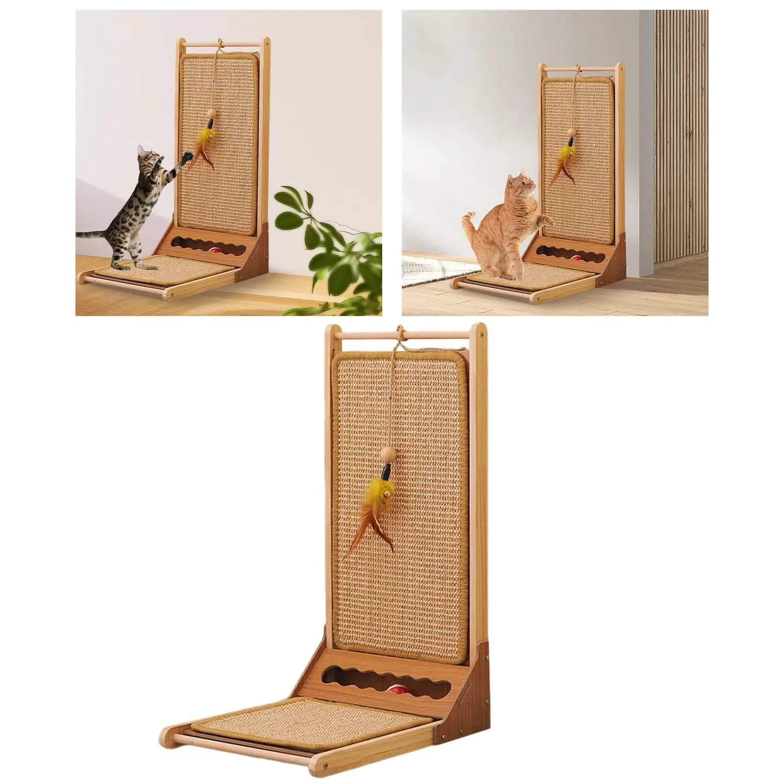 Vertical Cat Scratcher Cardboard Interactive Toy Standing Scratching Board
