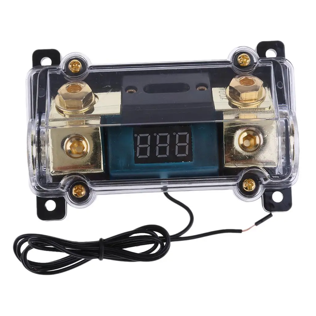 Car Speaker Digital Fuse 100A 1 Way Distribution Holder Gold Plate Durable 