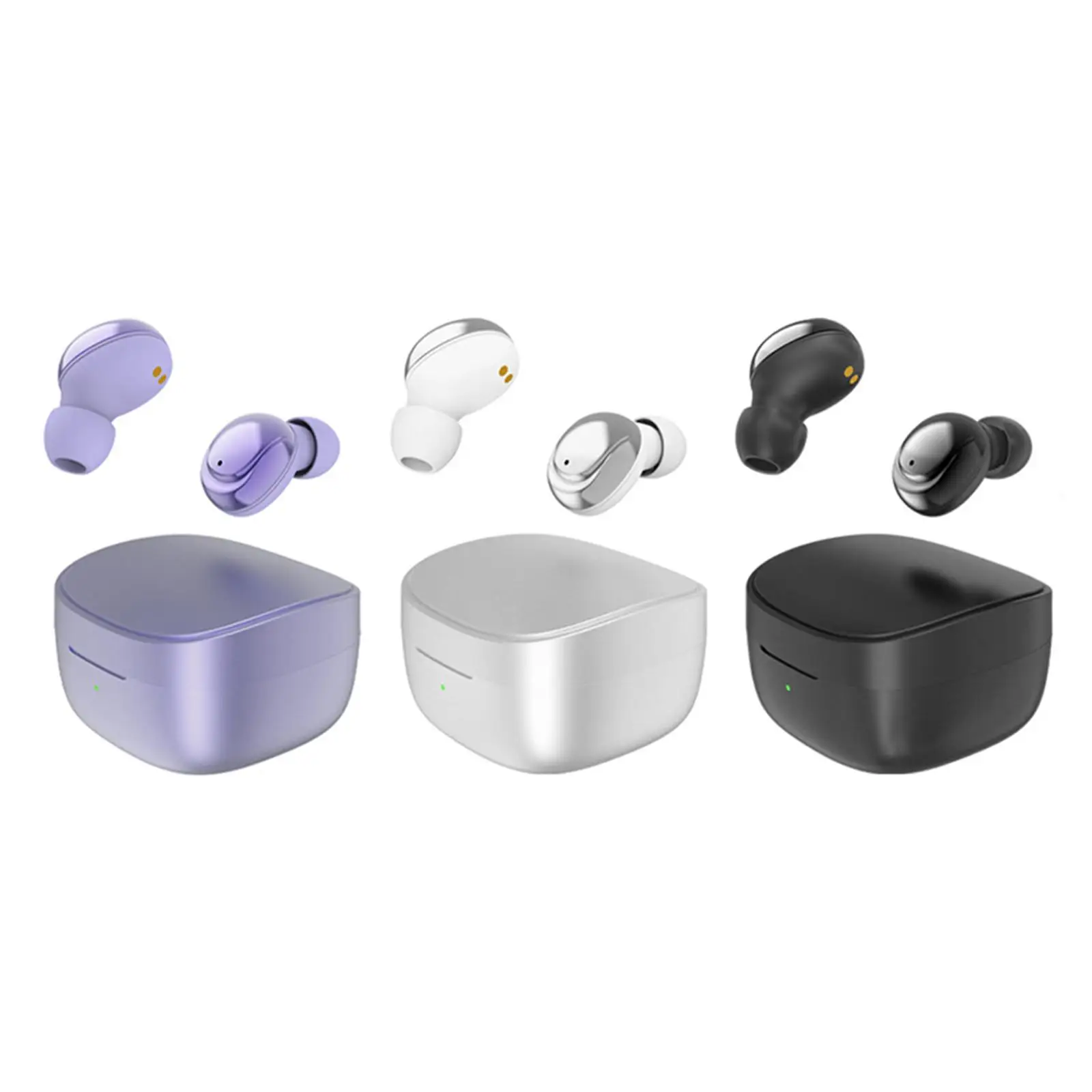 Mini Bluetooth 5.1 Earbud Comfortable Lightweight Built in Mic Portable Noise Reduction Touch Control Headset for Sport Work