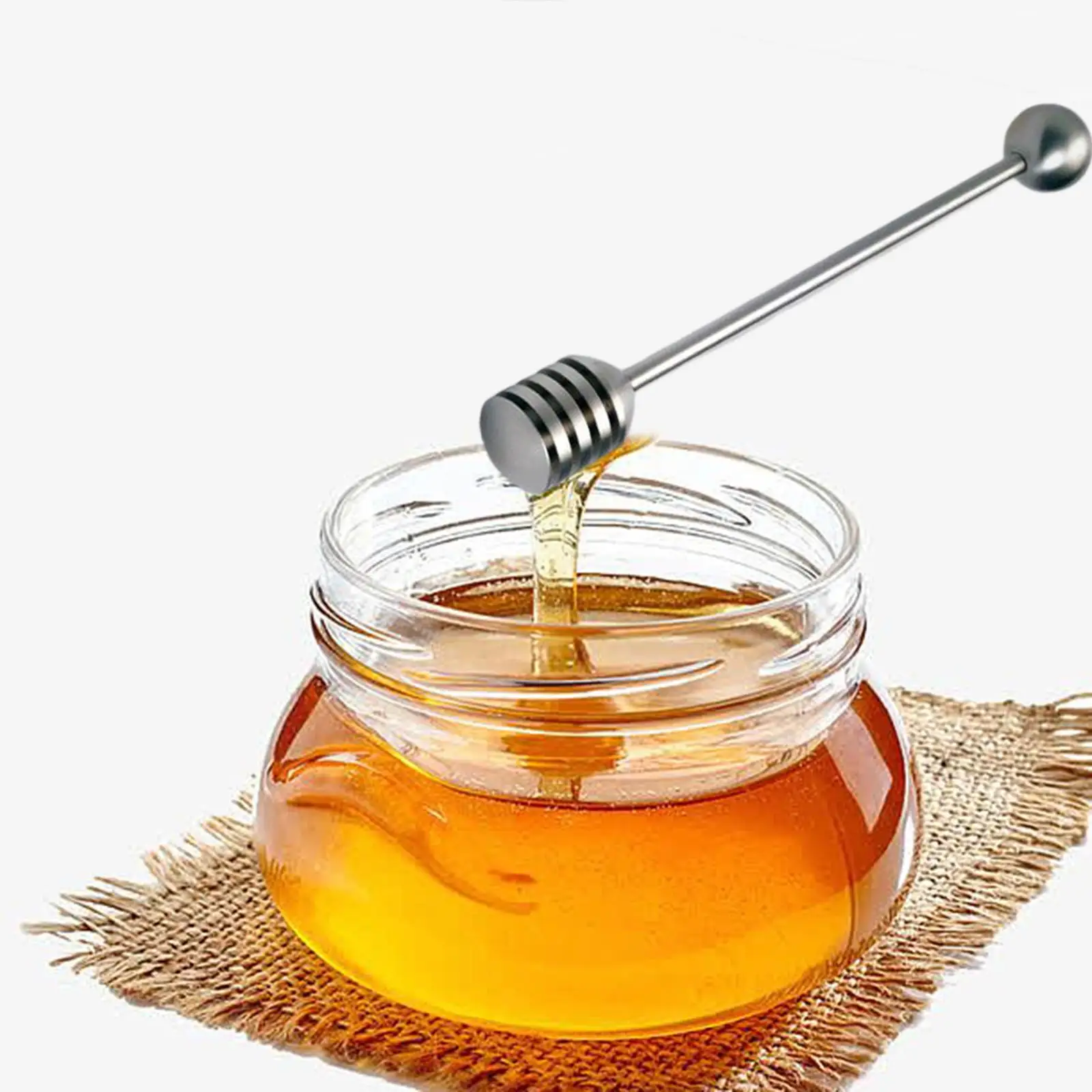 Stainless Steel Honey Dipper Rod Anti Rust Smooth and Easy to Clean Honey Dipping Tool
