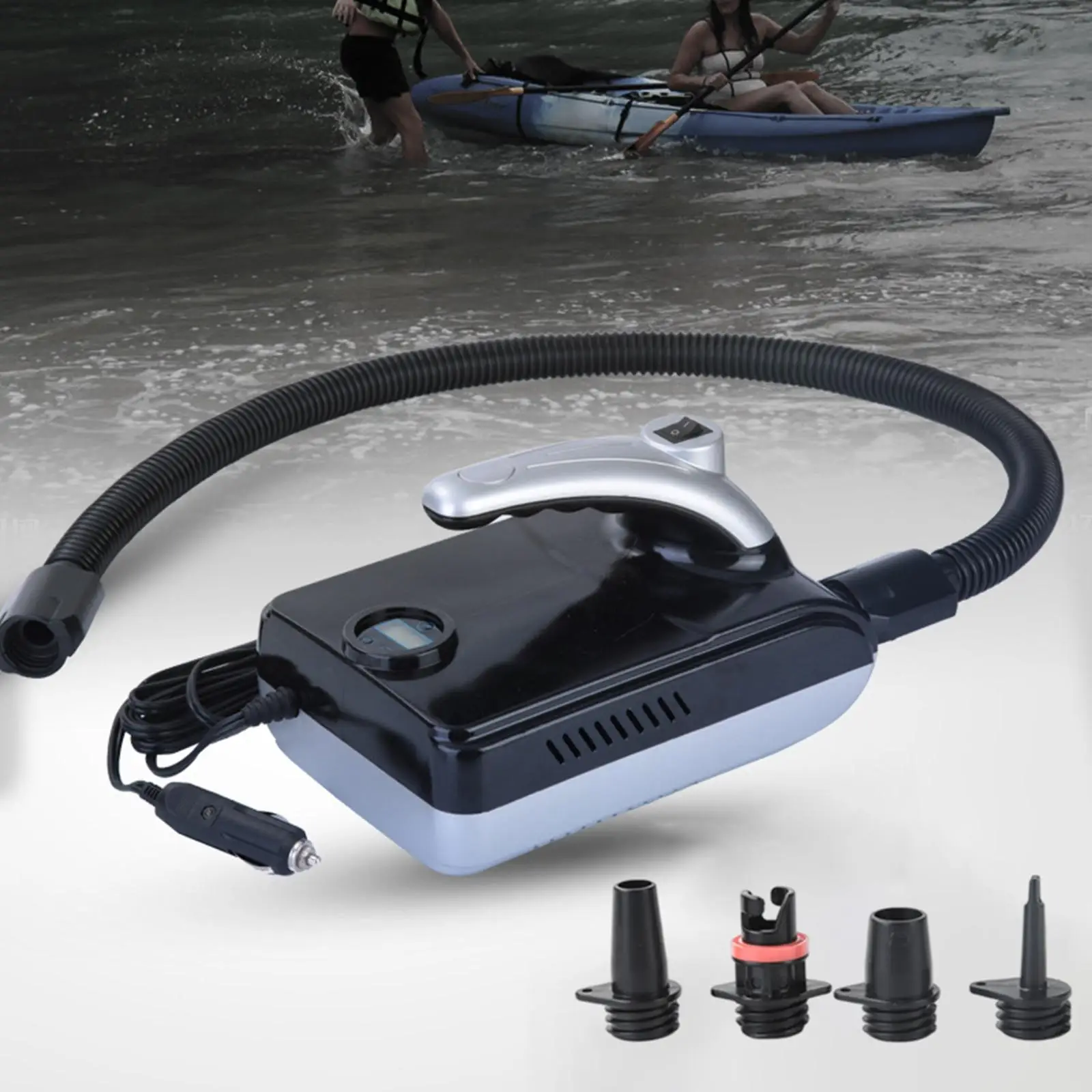 12PSI Digital Electric Air Pump Inflator for Outdoor Paddle Board