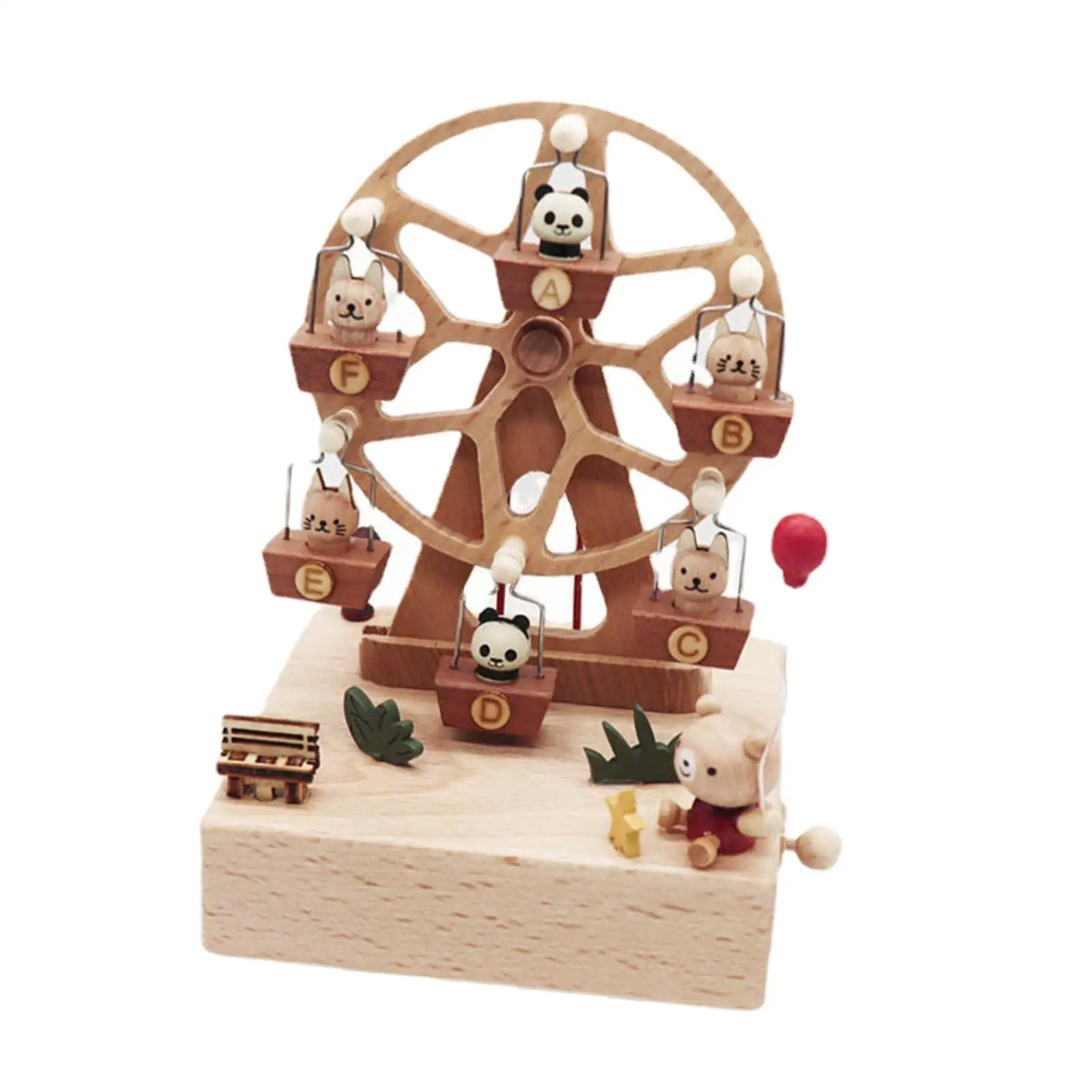 Windmill Music Box Valentine Gift for Kids Adults Ornament Plays 