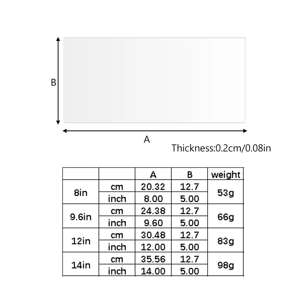 Description Picture 6 of item4 Sizes Acrylic Cake Scraper Comb Transparent Cake Decorating Scraper Long Butter Cream Smoother Fondant Smoother Icing Tools
