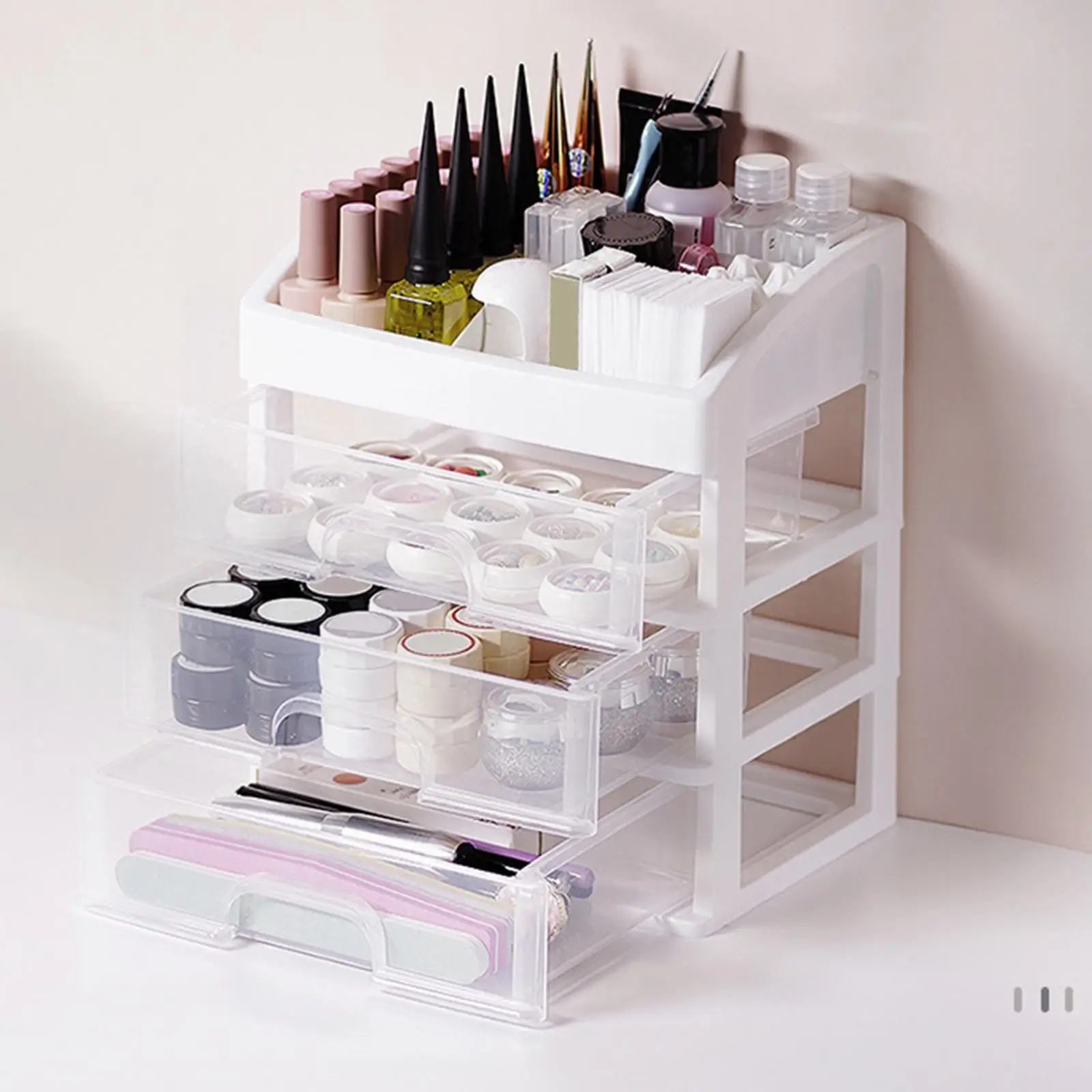 Make up Storage Three-Layer Drawer Four-Layer Multi-Function Neat Space Saving Orderly Pull-Out Design for Dresser Bathroom
