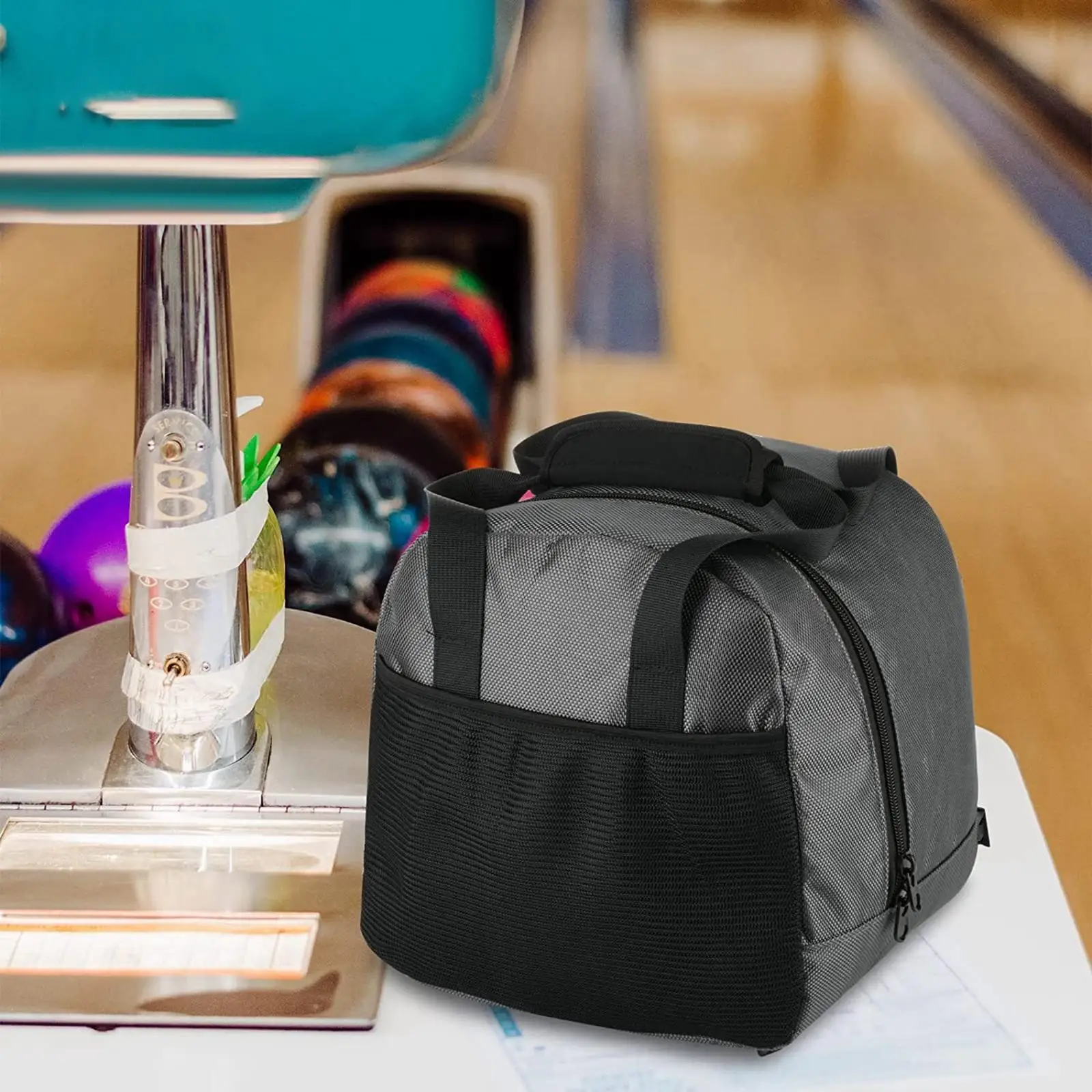 Bowling Balls Bag Single Ball Padded Handle with Large Space Bowling Tote Fits Also AS Add Bowling Balls Bag to Roller Bag