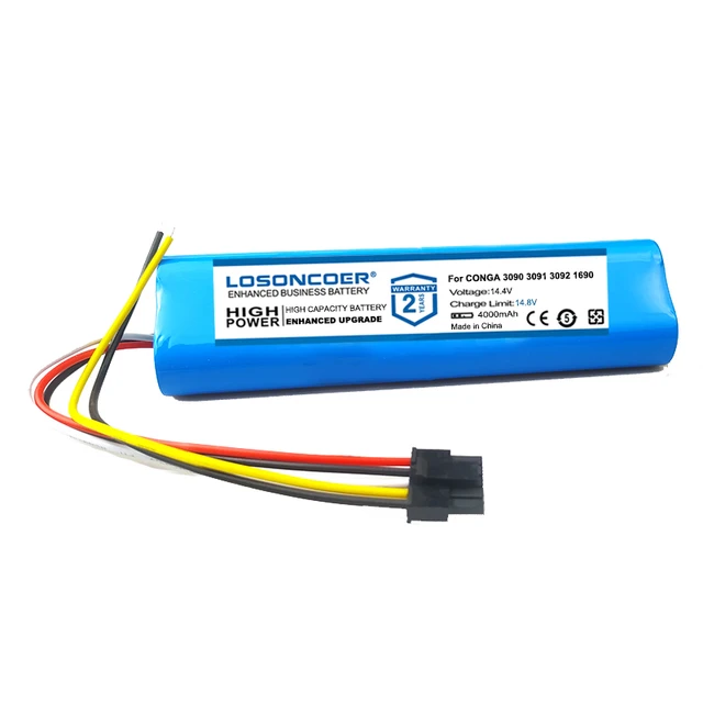 Nueva batería de Li-ion 5600mAh/6800mAh para CECOTEC CONGA 4090 4690 Robot  aspirador 14.4V 14.8V 18650