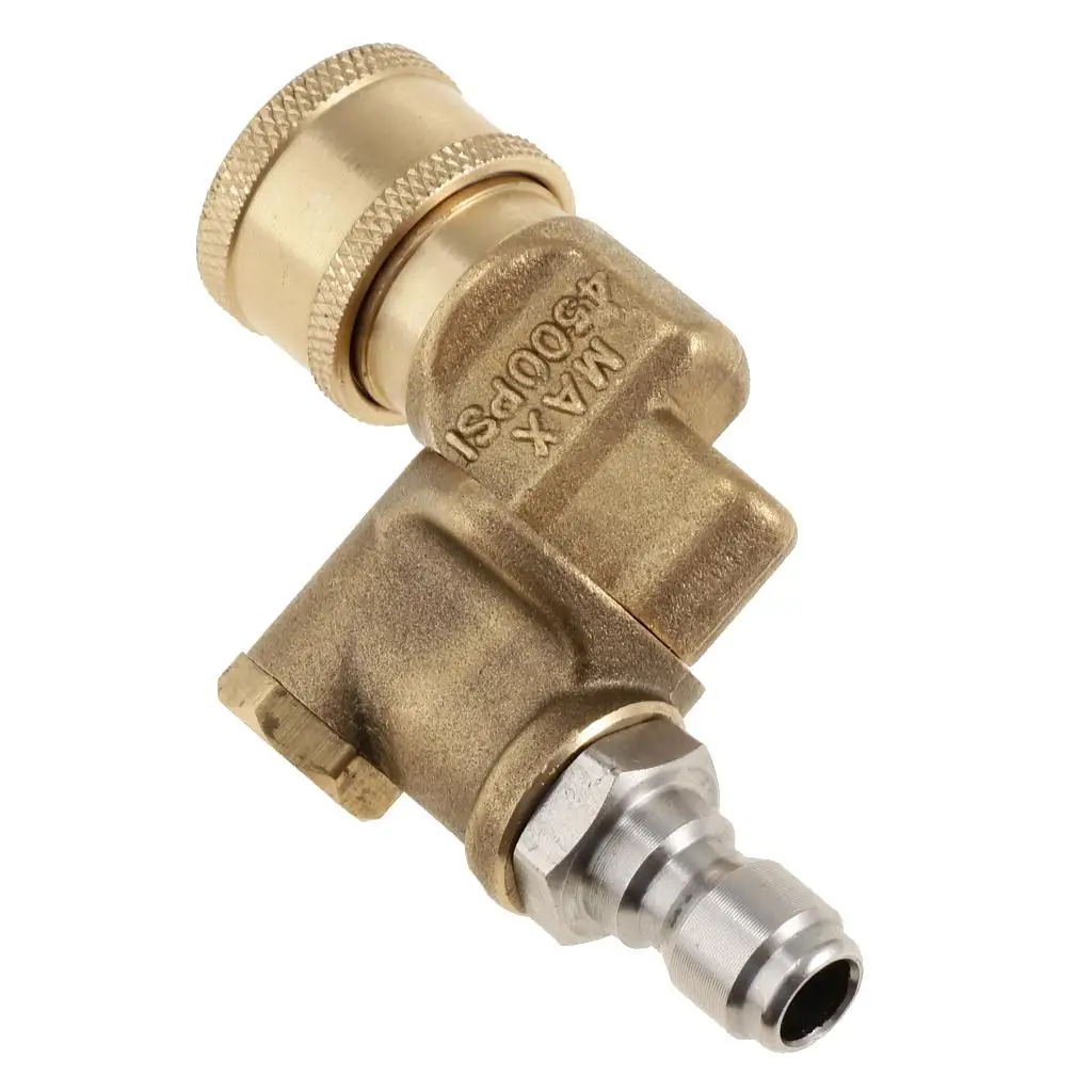Quick Connecting Pivoting Coupler for Pressure Washers Nozzles Cleaning