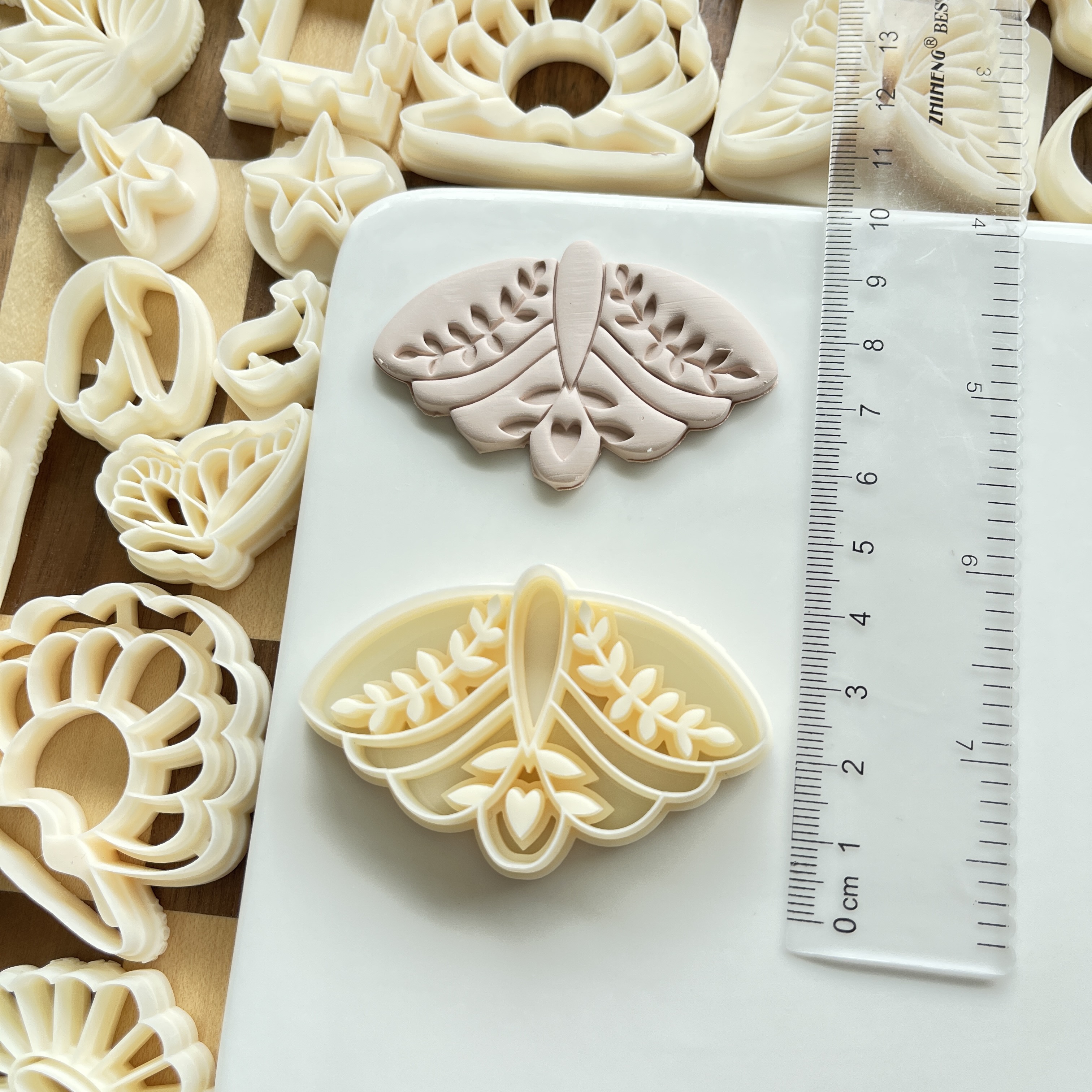 Description Picture 4 of itemButterfly Series Complex Exquisite Moth Shaped Clay Cutting Molds For DIY Earrings Jewelry Badge Making Polymer Clay Molds