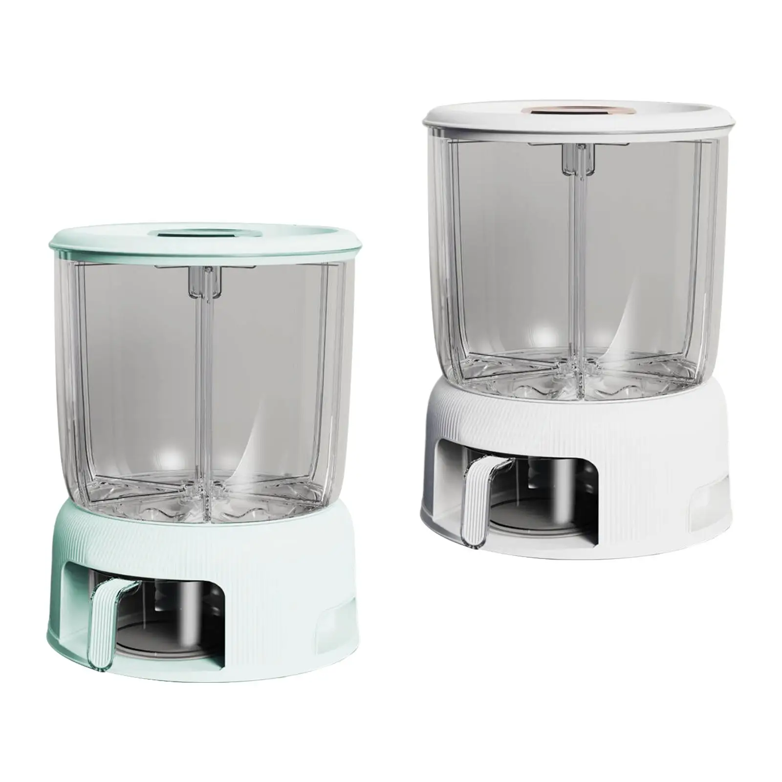 Rice Dispenser 360 Rotating with Lid Grain Storage Container Food Dispenser for Millet Peanut Soybean Kitchen Household