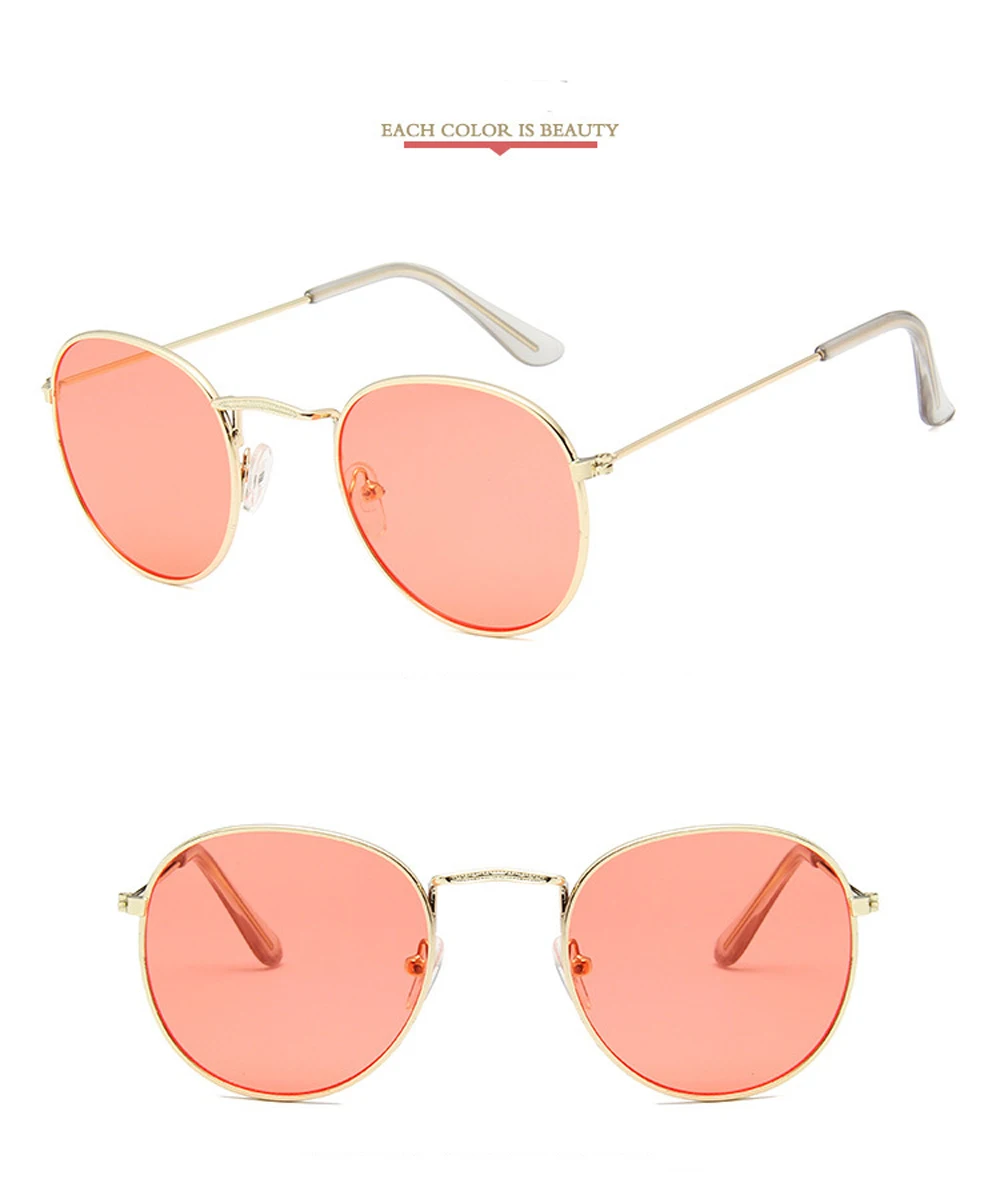 Vintage verspiegelte Sonnenbrille Herren und Damen Retro Sonnenbrille mit Metallrahmen Outdoor-Mode Brillen – Detail 24