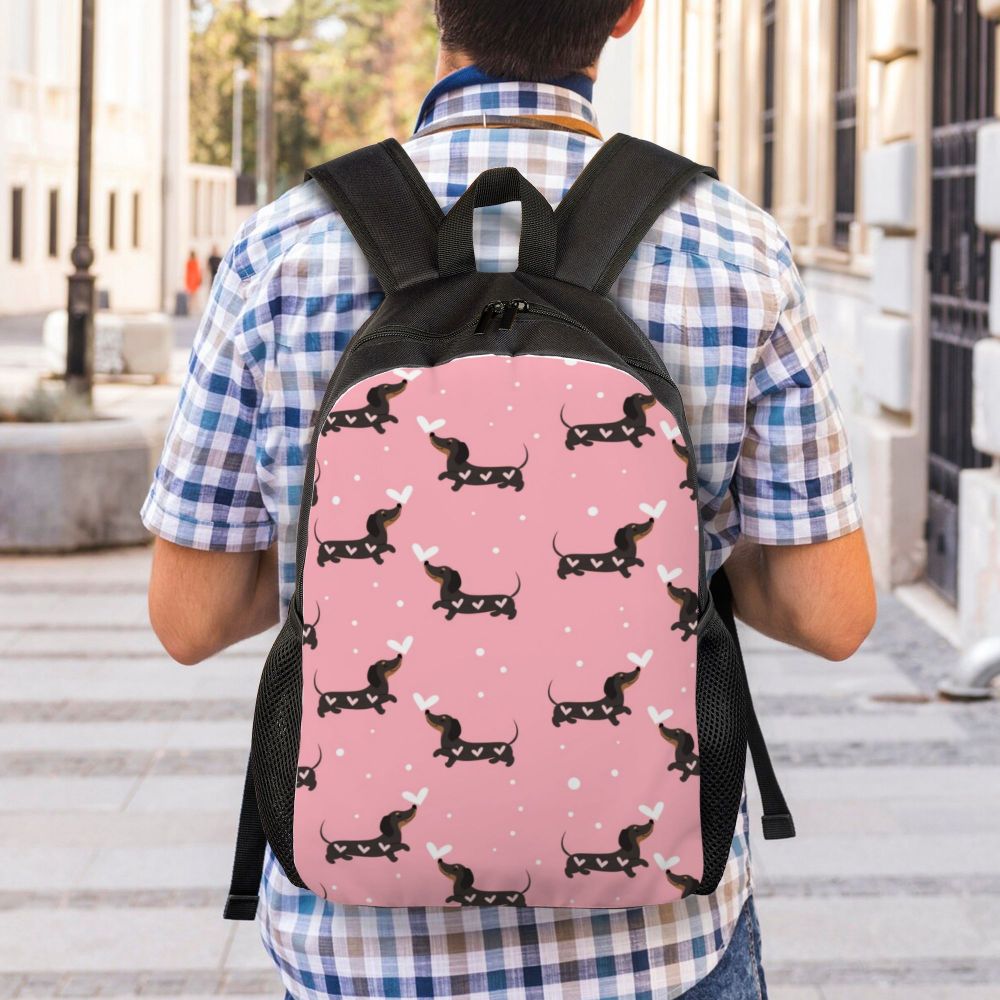 Mochila Escolar para Meninos e Meninas, Dachshunds,