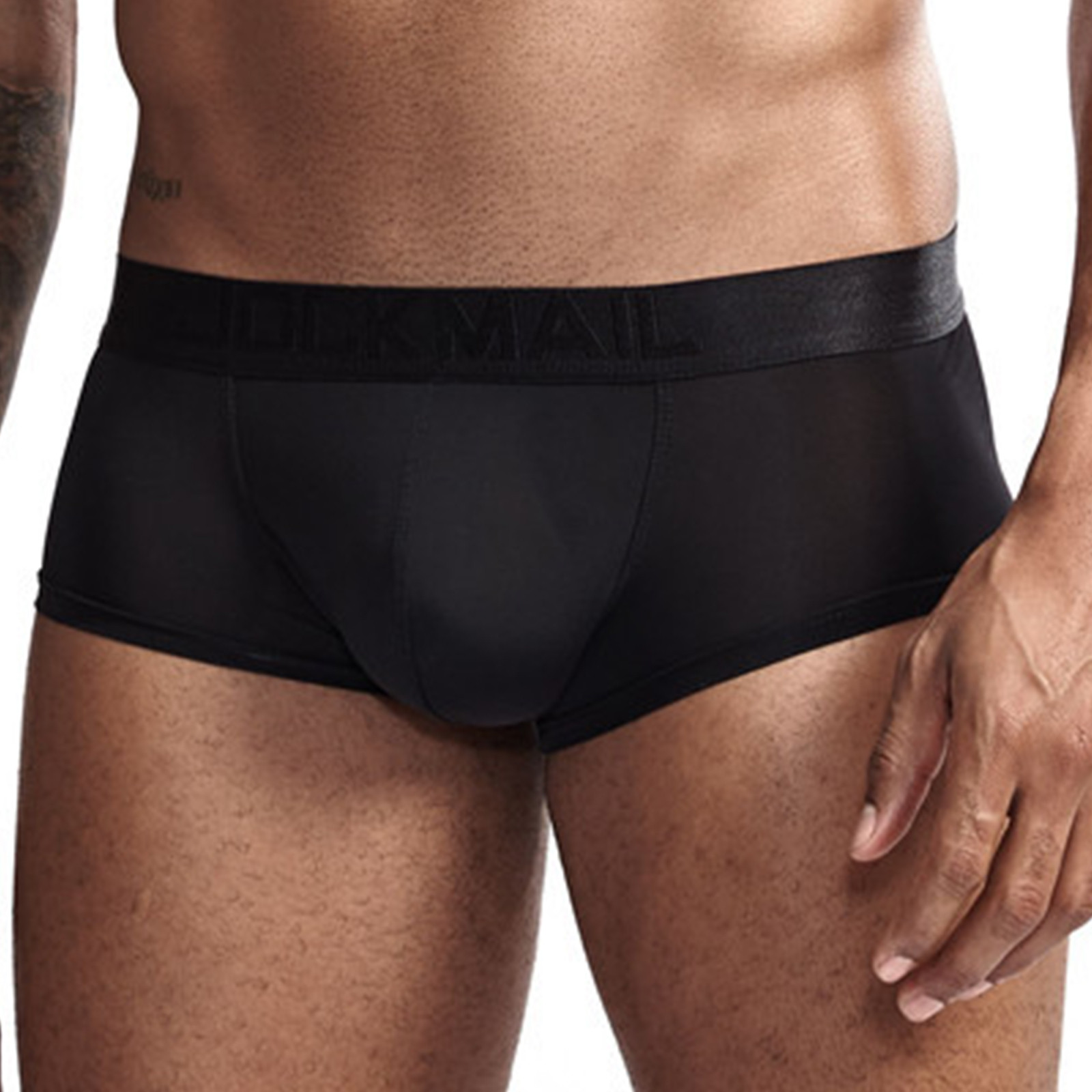 Title 21, Roupa interior masculina jockmail boxer de seda...