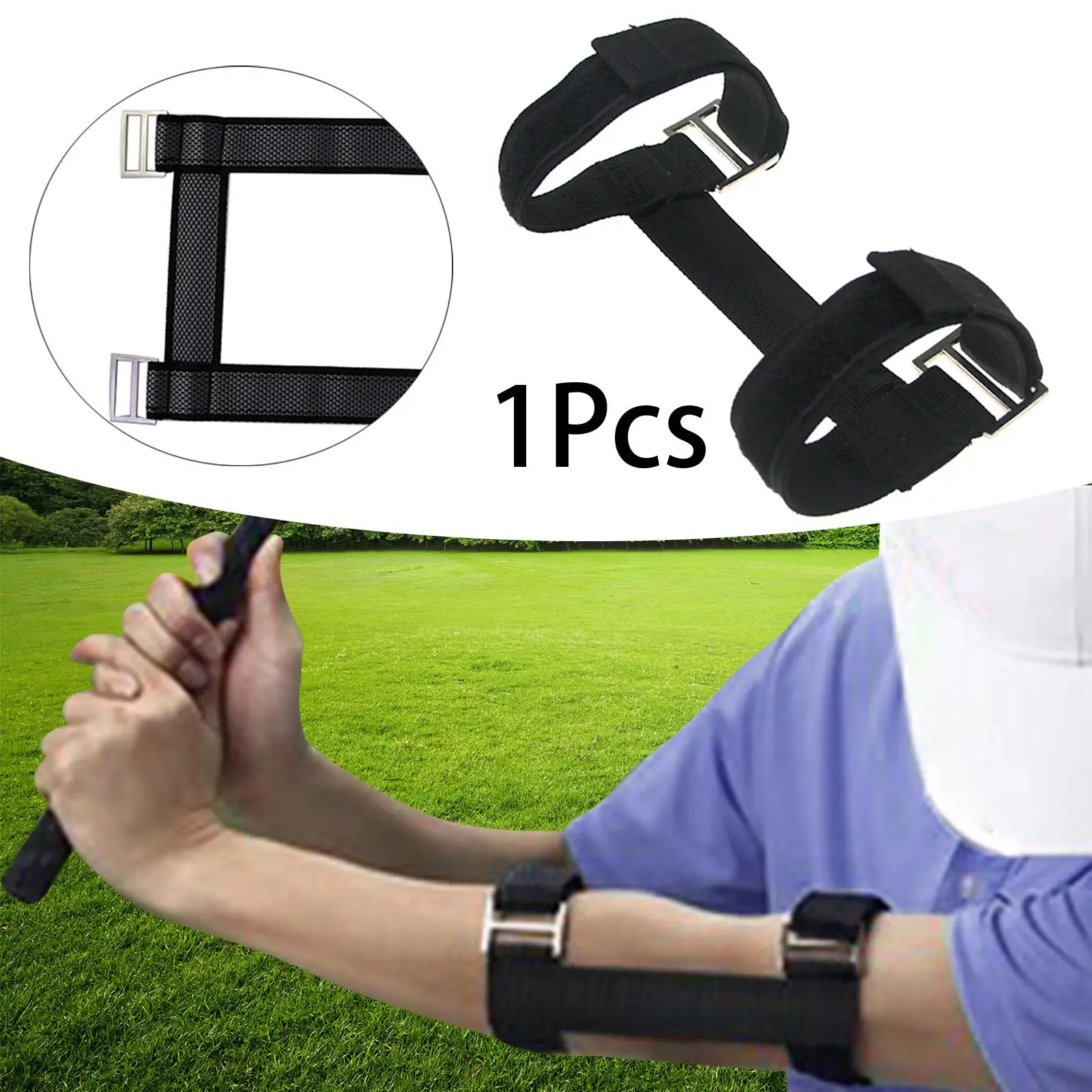 Golf Straight Arm Trainer Golf Training Belt Adjustable Arm Correction Training Belt for All Golfers Exercise Training