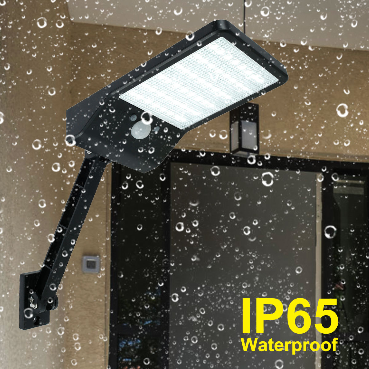 Contas de Luz Parede à Prova Rua ao ar Solar Livre Lâmpada Dwaterproof Água Pir Sensor Movimento Jardim Decoração Garagem Controle Remoto 48 Led Luz 7 rua ao ar livre lâmpada parede à