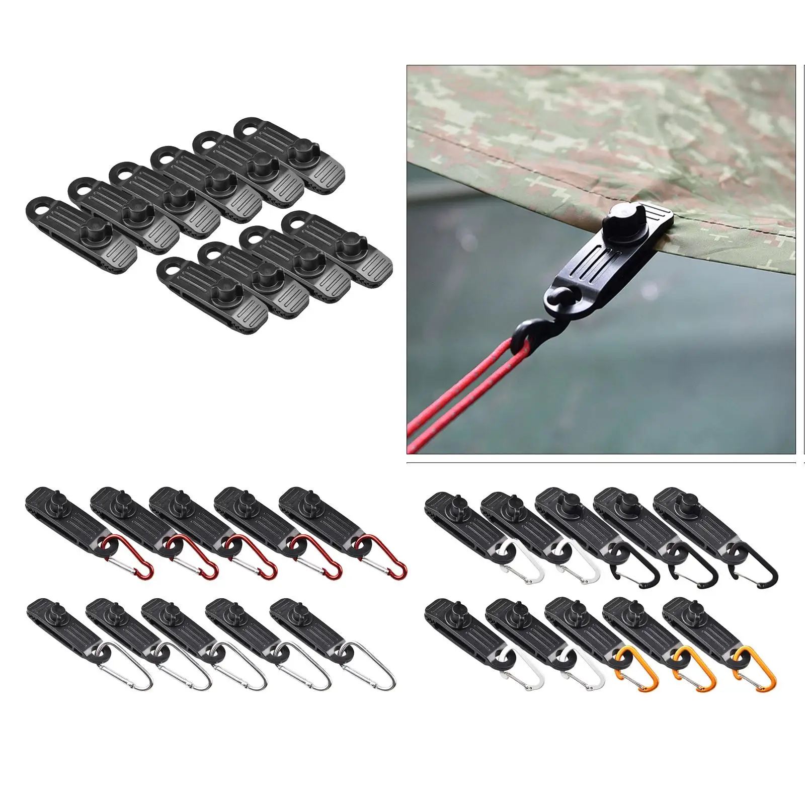 10 pieces Heavy Duty Tarp  Canopies  Snaps Clamps Car  Hangers