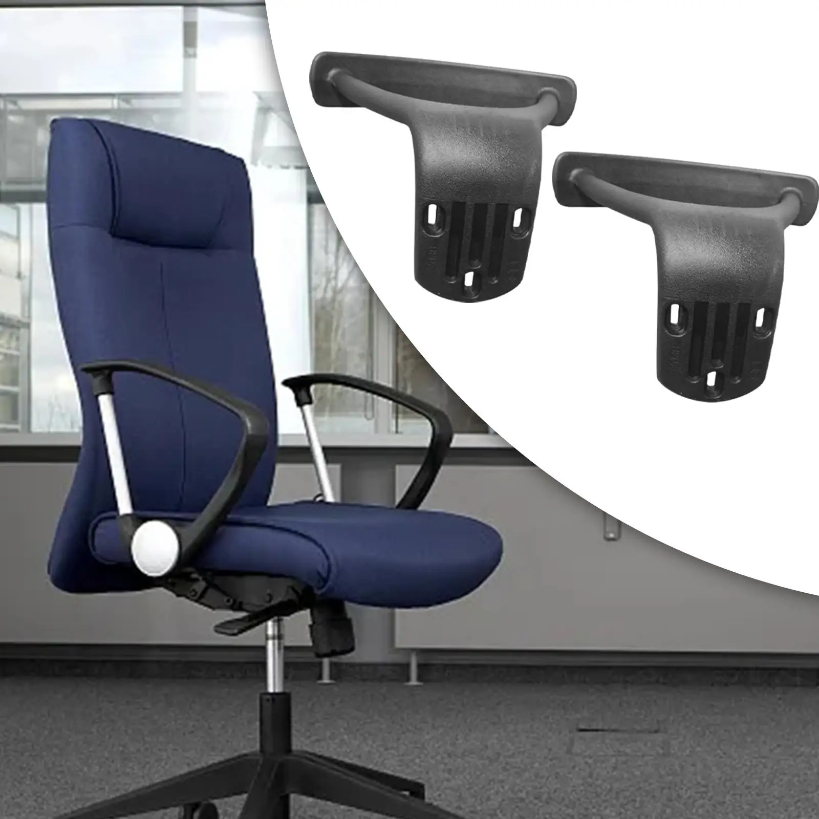 2x Office Computer Chair Handle Bracket Arm Rest Computer Chair Parts for Computer Chair Swivel Lifting Chair Home Office Chair