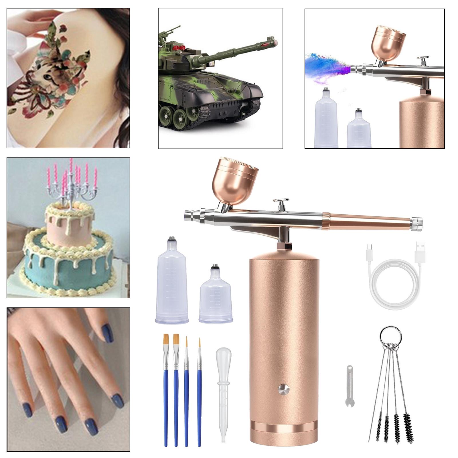 Airbrush Set Adjustable High Pressure Barber Airbrush Compressor for Craft Makeup Model Painting Cake Decorating Art Painting