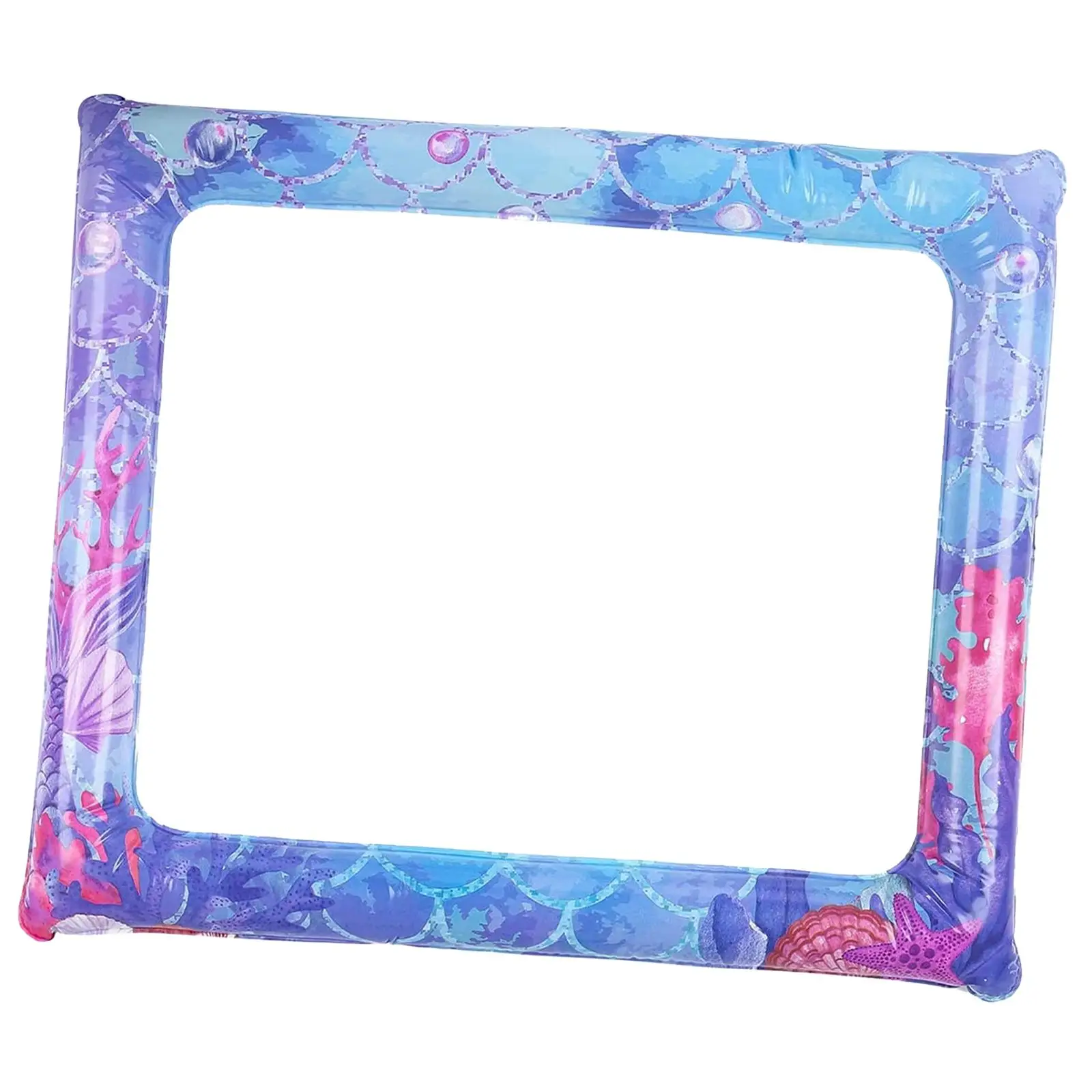 Inflatable Photo Frame Mermaid Themed Large Portable Summer Party Decoration Party Favor Supplies Selfie Photo Frame Photo Prop