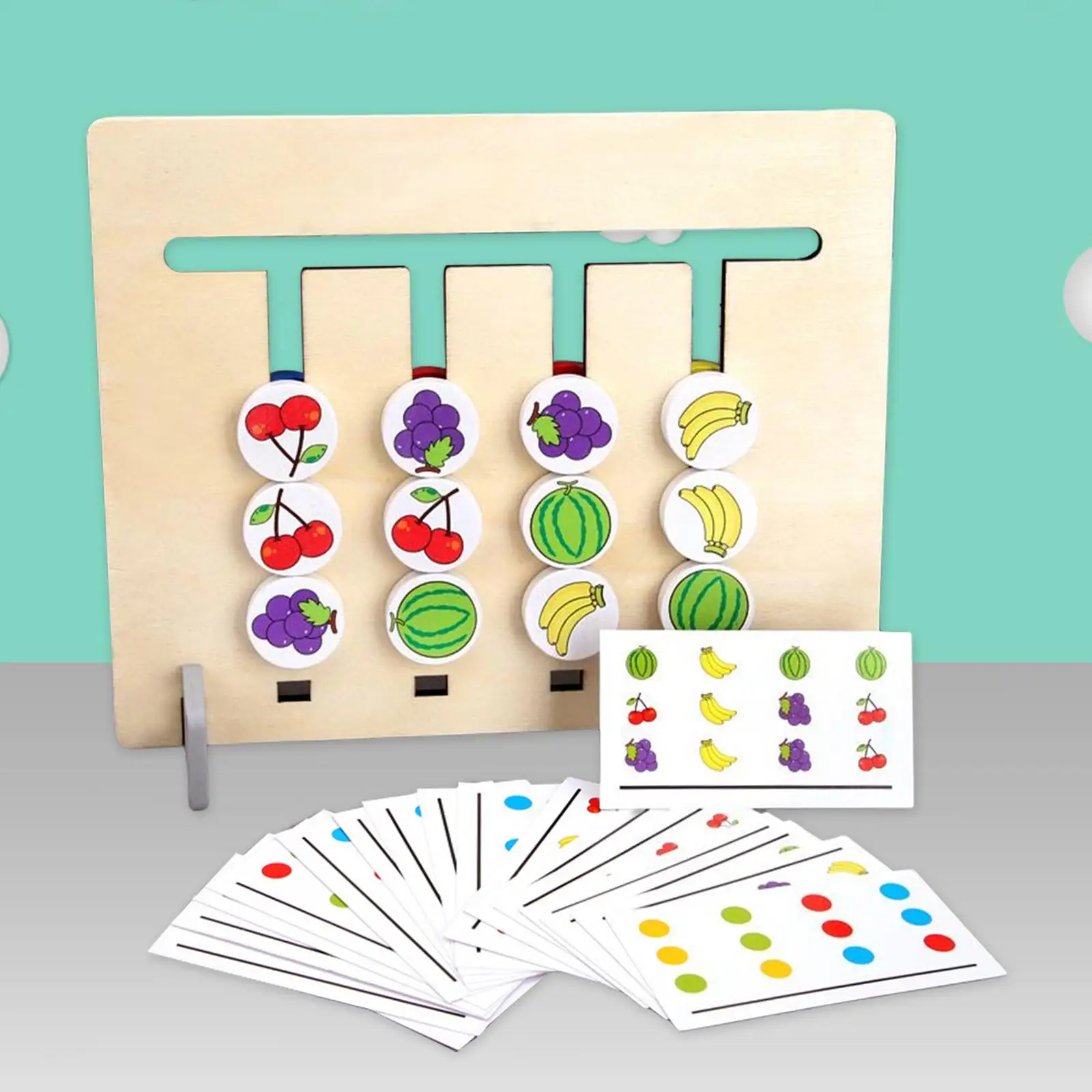 Kids Develop Brain Fruit Sorting Matching Toy Exercise Children Shape Recognition for 2 to 6 Age ,Easy to Carry