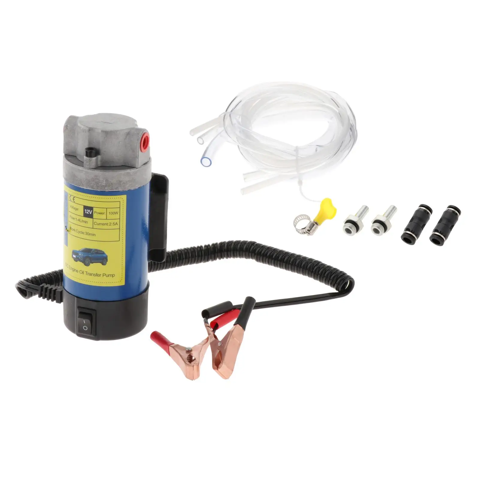 Portable Oil Transfer Suction Pump Pump Oil Suction Electric 100W 12V Oil Change Pump Extractor Fits for Motorbike Adults Men