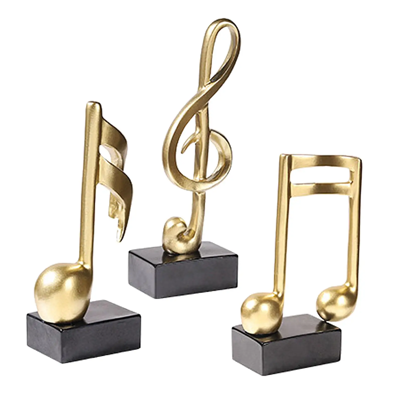 Creative Music Note Statue Musical Notation Ornament for Home Bookcase Decor