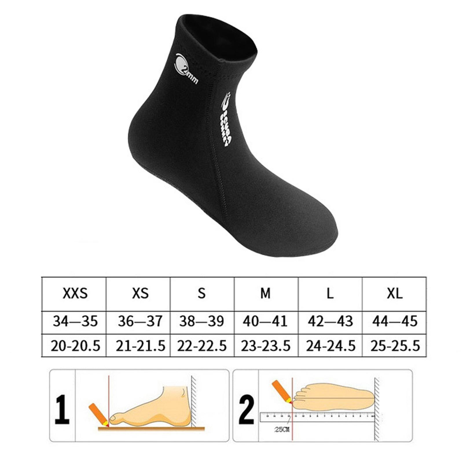 2mm Neoprene Wetsuit Socks Socks Diving Beach Water Fin Sock Anti Slip Barefoot Quick Dry for Women Men Sailing Kayaking