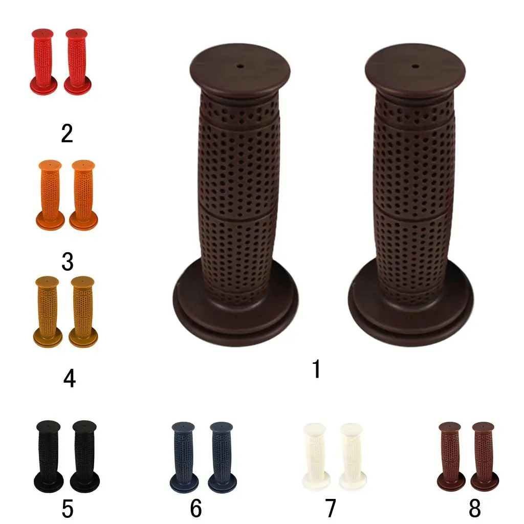 1 Pair 22mm/24mm Universal Motorcycle Retro Handlebar Handle Bar Grips