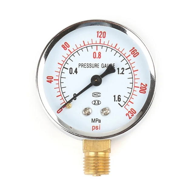 Manomètre Manomètre Compresseur d'air Pression 0-14 Bar 200 psi 1/8 NPT