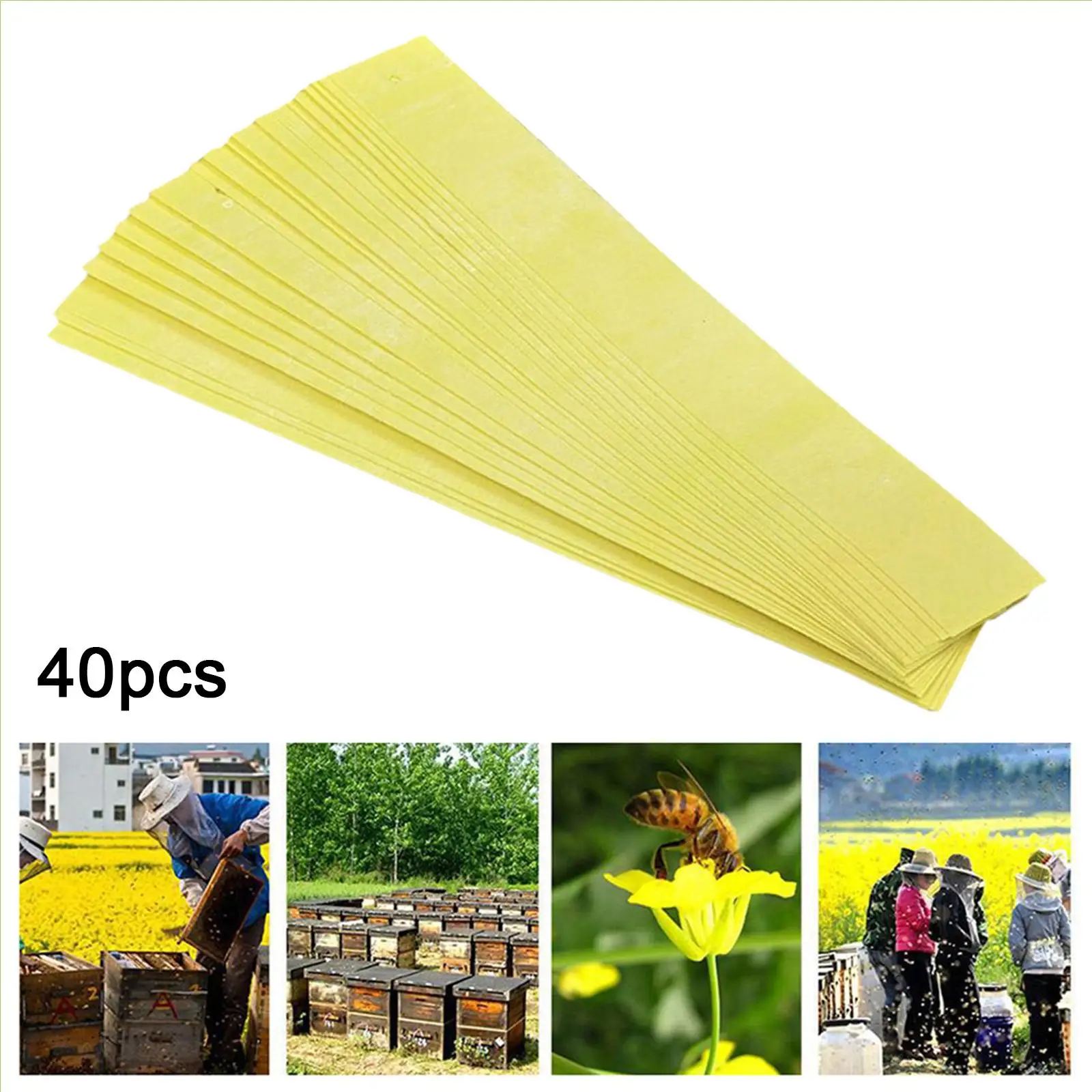 40pcs Beekeeping Fluvalinate Bee Mite Varroa Killer Beekeeping Band