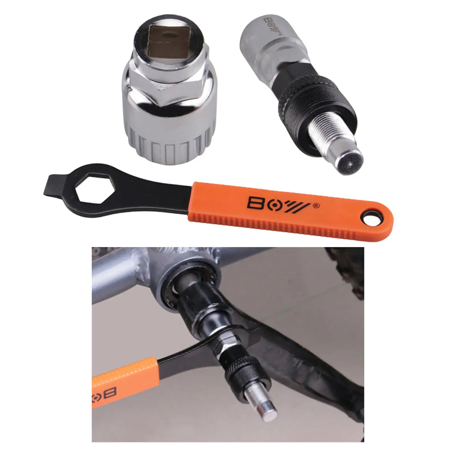 Bottom Bracket Remover Removal Tool with Spanner Bike Crank Extractor Kit