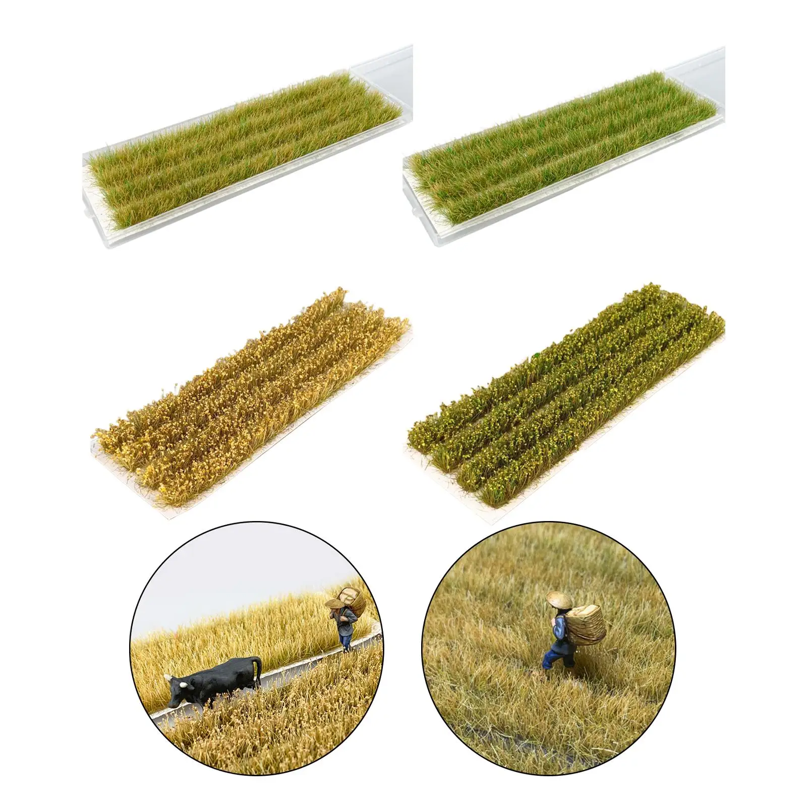 1/87 Scale HO Grass Miniature Grass Strips Model Decorative Handmade Paddy Field