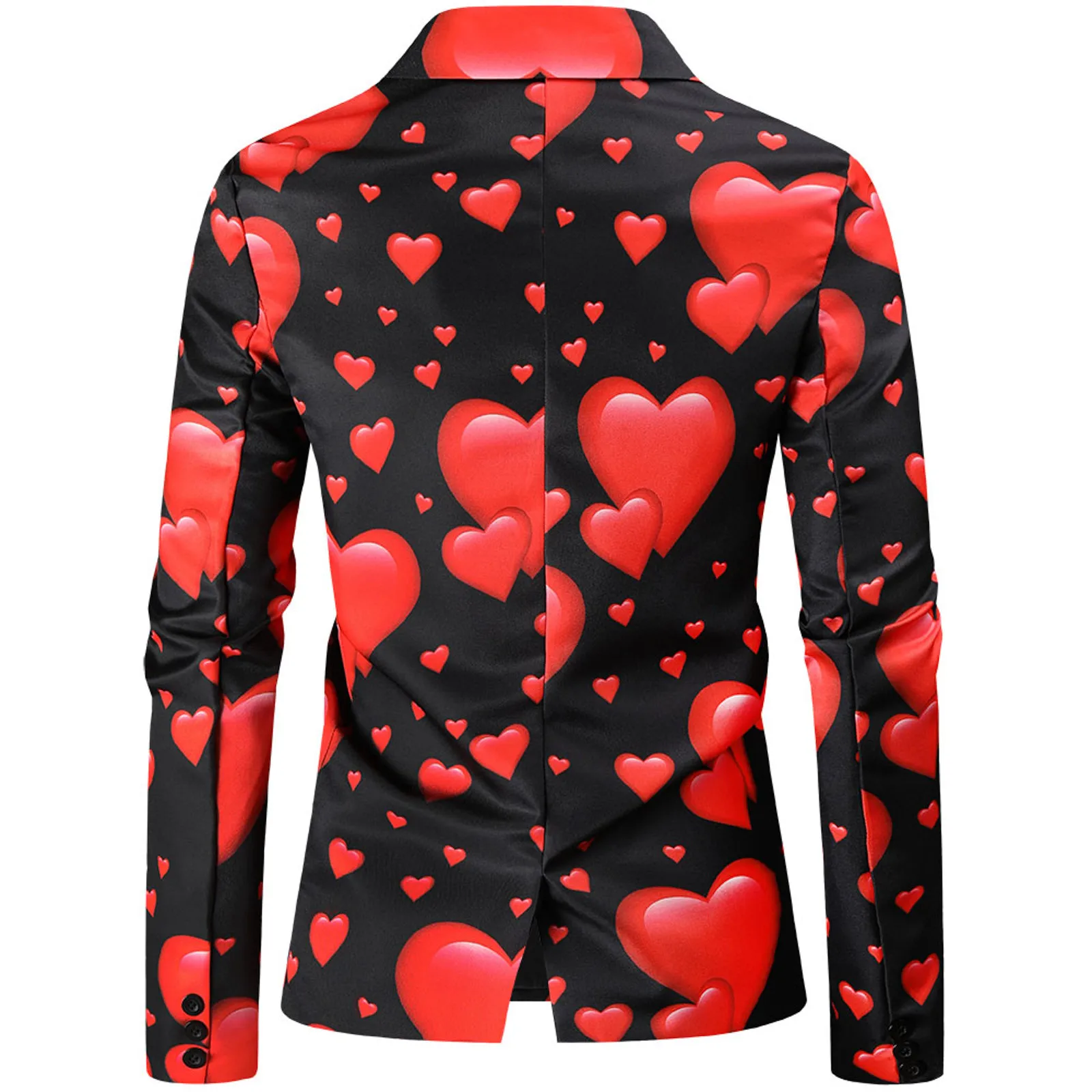 estampa do coração 3D, blazers pintados, jaqueta,